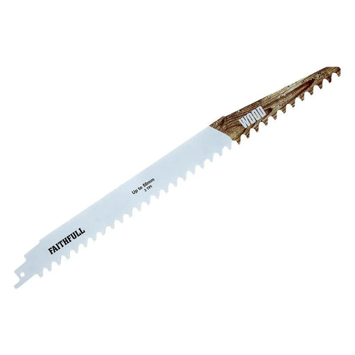 Faithfull S1241HM Wood Carbide Sabre Saw Blade 304mm x 3 TPI