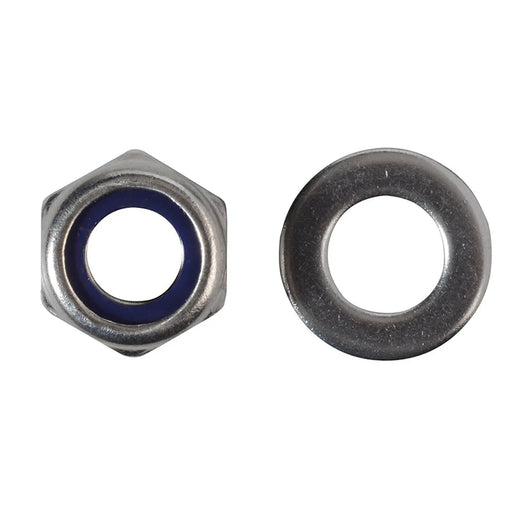 ForgeFix Nyloc Nuts & Washers A2 Stainless Steel M10 ForgePack 8