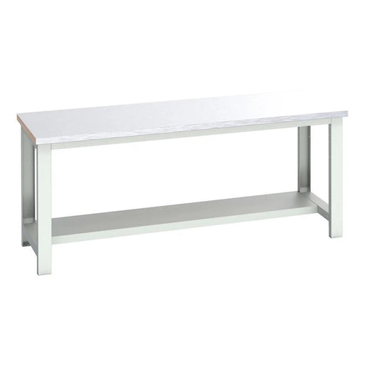 Bott Cubio Bench with Half Shelf, Steel Clad Top 2000 x 750mm