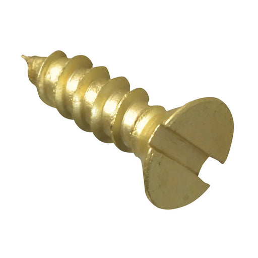ForgeFix Wood Screw Slotted CSK Brass 1/2in x 6 ForgePack 40