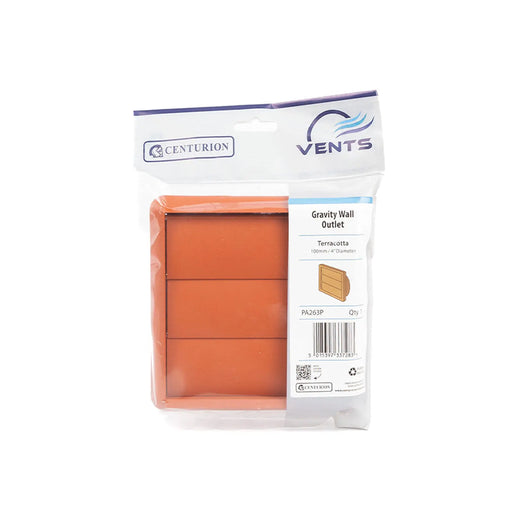 Centurion PS 100mm Terracotta Gravity Flap Vent