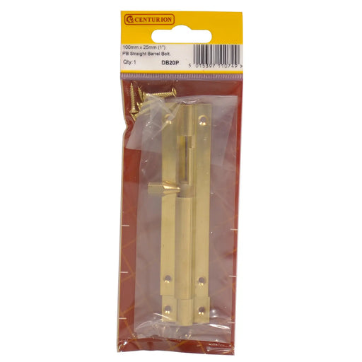 Centurion 100mm X 25mm Pb Straight Barrel Bolt