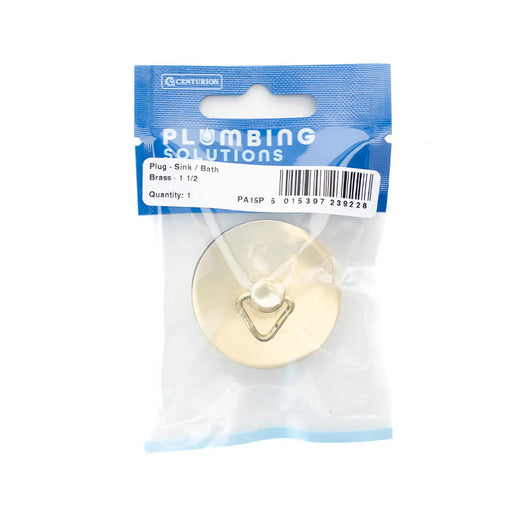 Centurion PS 1 1/2" Brass Plated Sink & Bath Plug