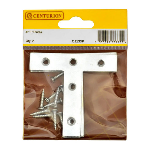 Centurion 100mm (4") ZP Tee Plate (Pack of 2)