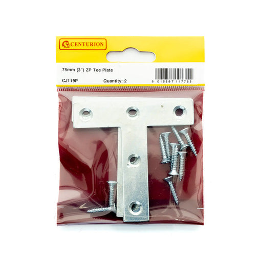 Centurion 75mm (3") ZP Tee Plate (Pack of 2)