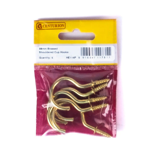 Centurion 38mm EB Shouldered Cup Hooks (Pack of 5)