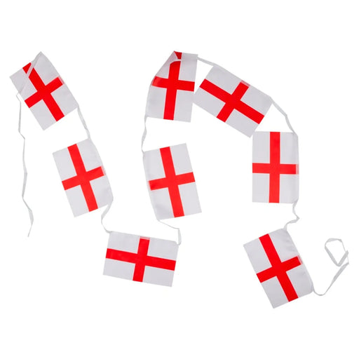 Pms England Rayon Bunting 12ft with 8 Flags