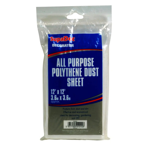 SupaDec All Purpose Polythene Dust Sheets 12' x 12'