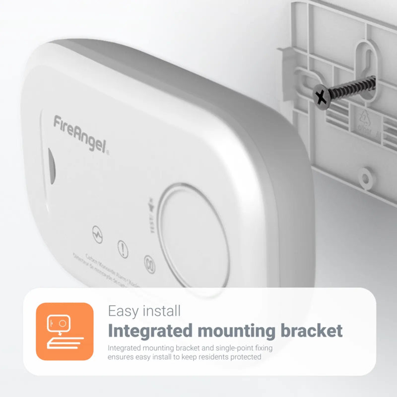 Fire Angel Carbon Monoxide Alarm Replaceable Battery
