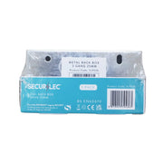 Securlec Metal Back Box 2 Gang 25mm