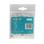 Securlec Cable Clip Flat White 5mm 100 Piece
