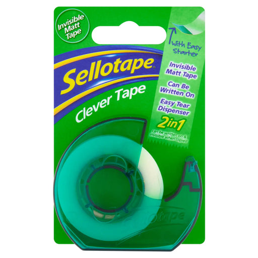 Sellotape Clever Tape 18mm x 25m Display Pack of 48