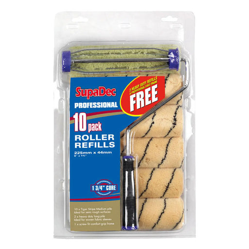 SupaDec 10 Pack Roller Refill 9"/255mm