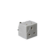 Securlec 2 Way Plug-In Adaptor White 13 Amp Display Box