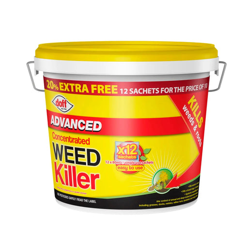 Doff Advanced Concentrated Weedkiller 10 Sachet Plus 20% Extra Free