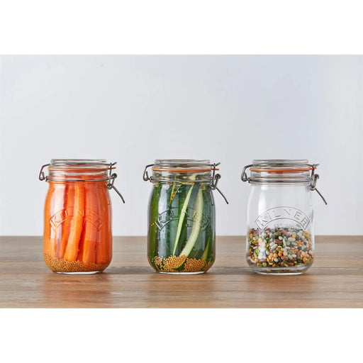Kilner Clip Top Jar - Round 1L