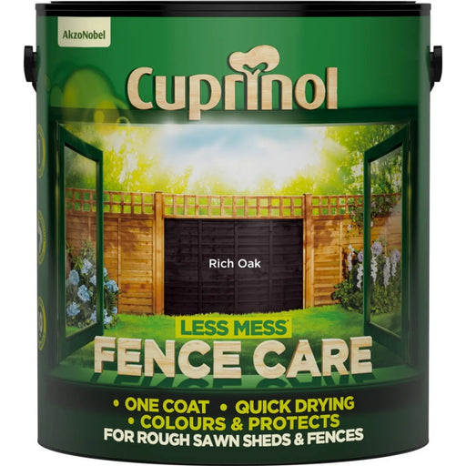 Cuprinol Less Mess Fence Care 6L Rich Oak