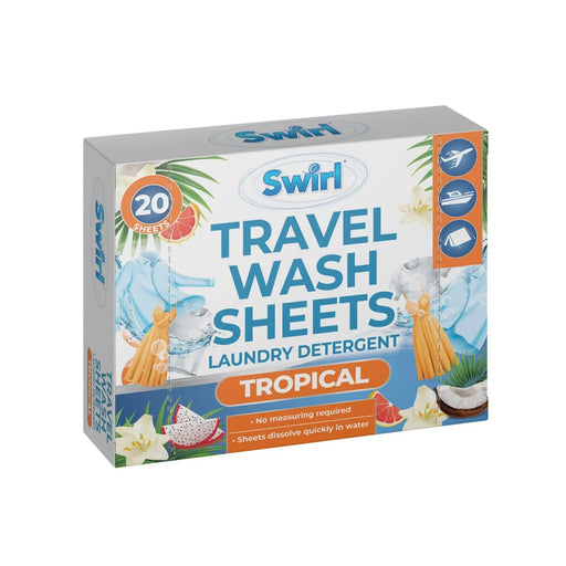 Swirl Travel Laundry Detergent SheetsbTropical Pack 20