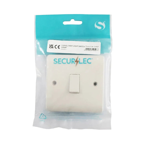 Securlec 1 Gang 2 Way Light Switch Round Edge