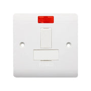 Securlec 1 Gang Switched Fused Spur With Neon Round Edge