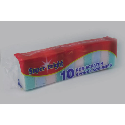 Superbright Non Scratch Sponge Scourers Pack 10