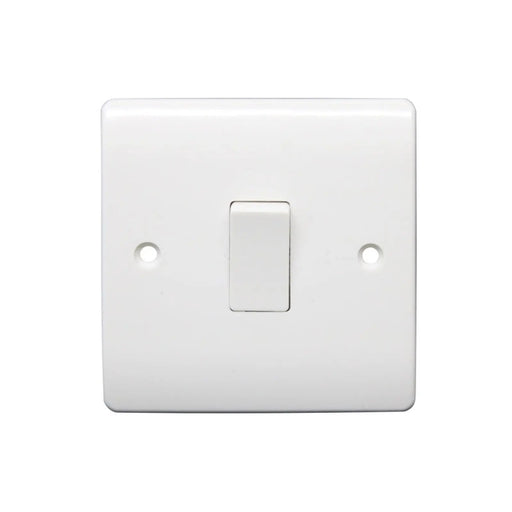 Securlec 1 Way 1 Gang Light Switch Round Edge