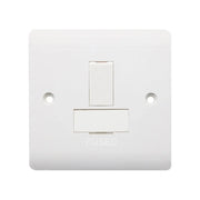 Securlec 1 Gang Switched Fused Spur Double Pole Round Edge