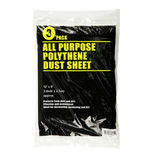 SupaDec Clear Dust Sheet 12' x 9' Pack 3