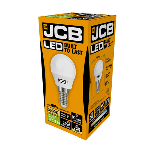 JCB LED Golf 250lm Opal 3w SES Cap E14 2700k