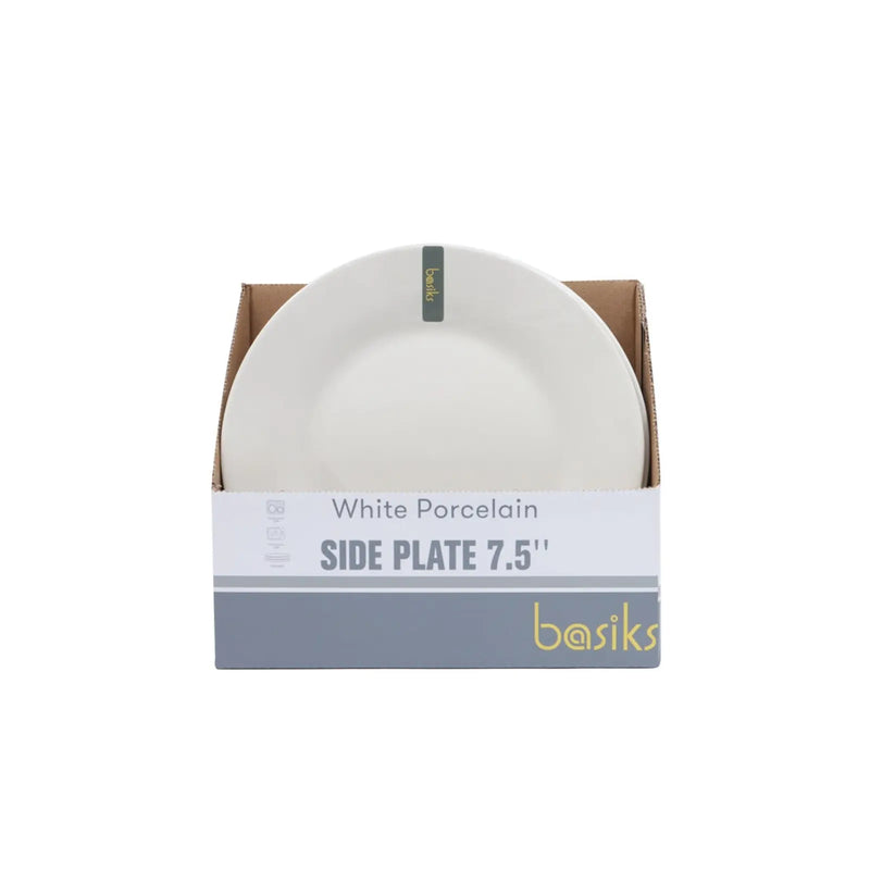 Basiks White Porcelain Side Plate 7.5"