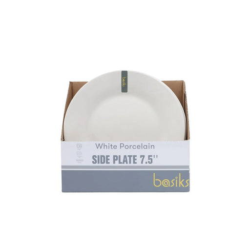 Basiks White Porcelain Side Plate 7.5"