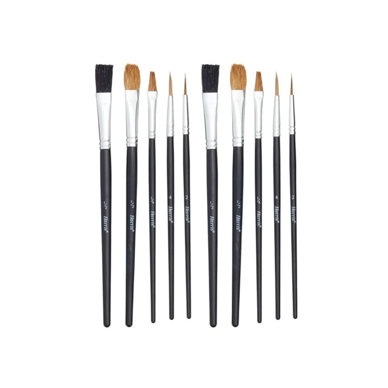 Harris Seriously Good Flat Artist Paint Brushes Pack 10