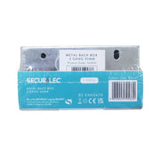 Securlec Metal Back Box 2 Gang 35mm