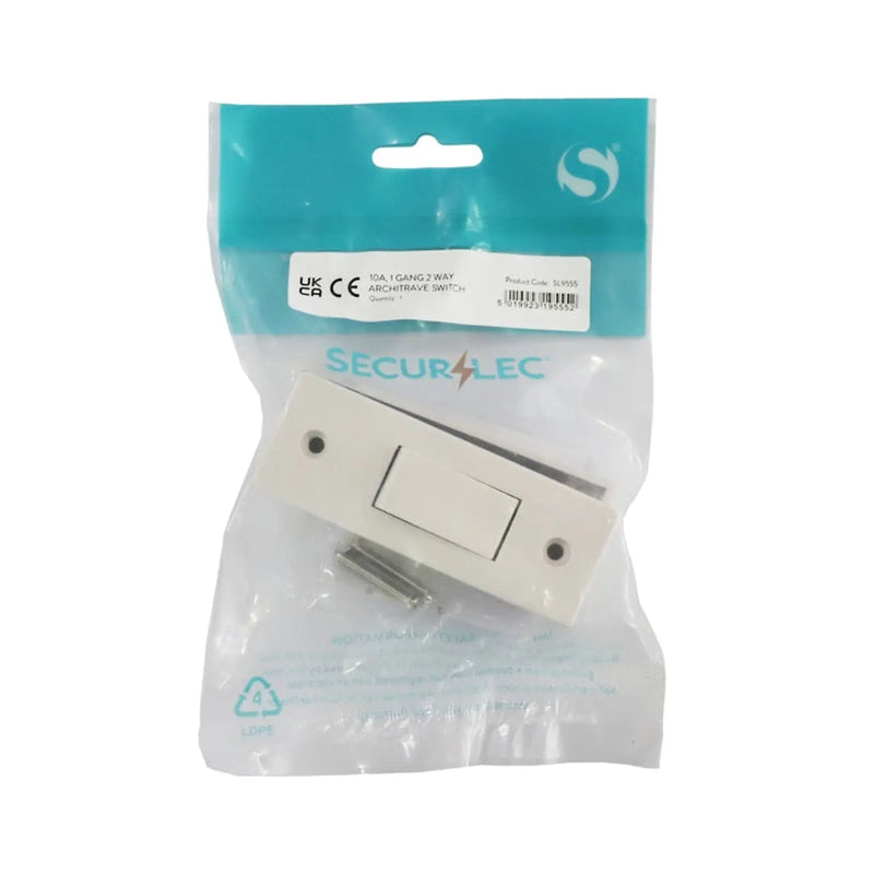 Securlec 1 Gang 2 Way Architrave Switch Round Edge