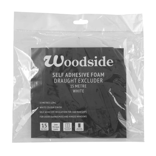 Woodside Self Adhesive Foam Draught Excluder 15m White