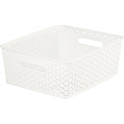 Curver Nestable Rattan Basket Vintage White 4L