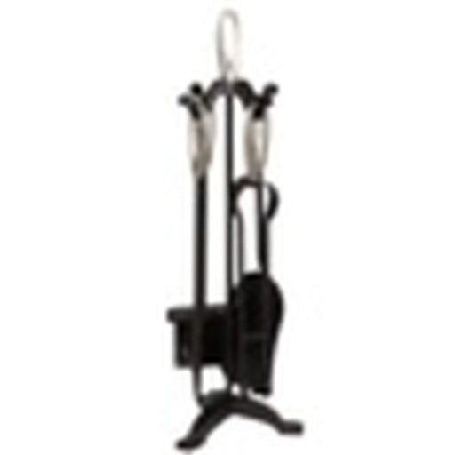 Hearth & Home Black Companion Set With Pewter Handles 5 Piece 24"