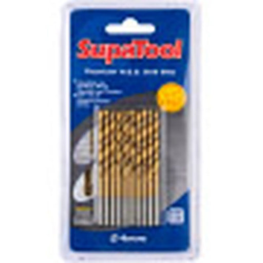 SupaTool Titanium Coated HSS Drill Bits 4x75mm 10 Piece