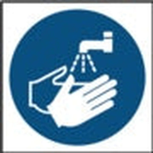 Securit Wash Hands Symbol Sign 100x100mm