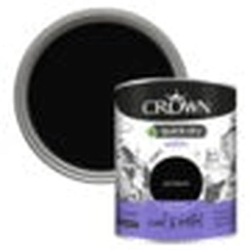 Crown Wood & Metal Quick Dry Satin 750ml Jet Black
