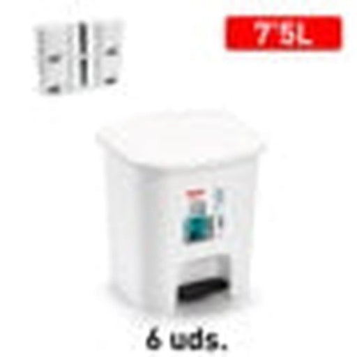 Plasticforte Pedal Bin 7.5L White