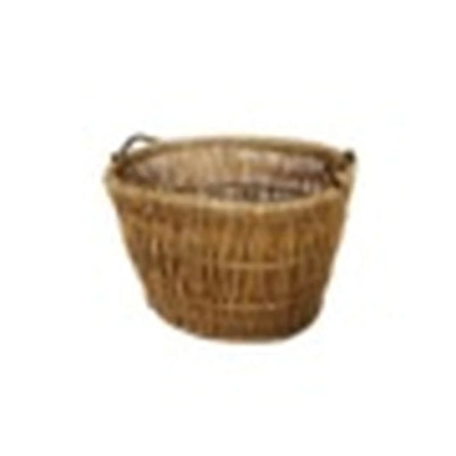 Hearth & Home Wooden Handle Oval Log Basket