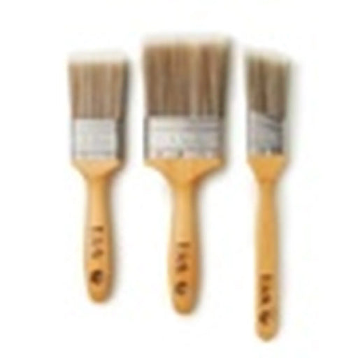 LickTools Bamboo Handle Brush Set 1.5" Angled / 2" Flat / 3" Flat