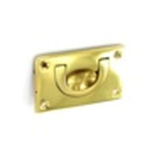 Securit Brass flush drop handle 90mm, Pack of 5 - only available by special order