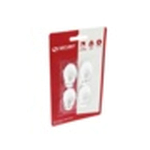Securit Removable Oval Hook White 25 x 35mm Pack 4