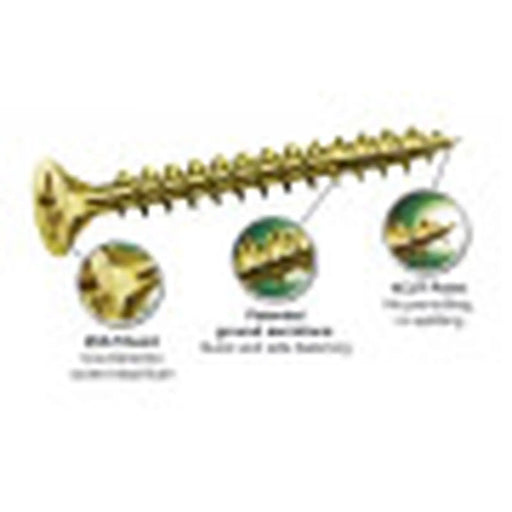 Spax Woodscrews With Yellox Coating 4.0mm x 30mm Box 1000