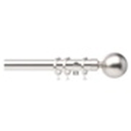 Jones Interiors Cosmos 28mm Metal Curtain Pole Kit Matt Nickel 180cm