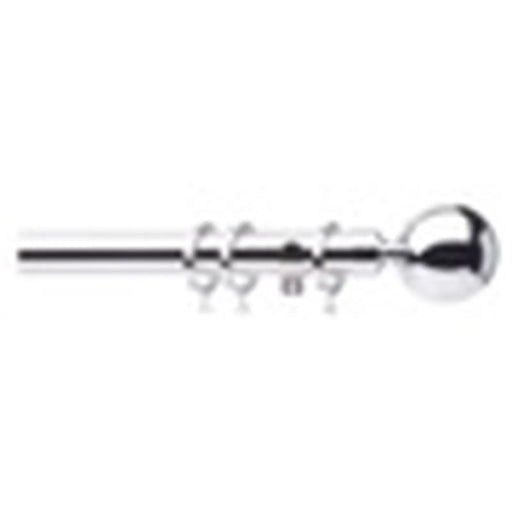 Jones Interiors Cosmos 28mm Metal Curtain Pole Kit Chrome 180cm