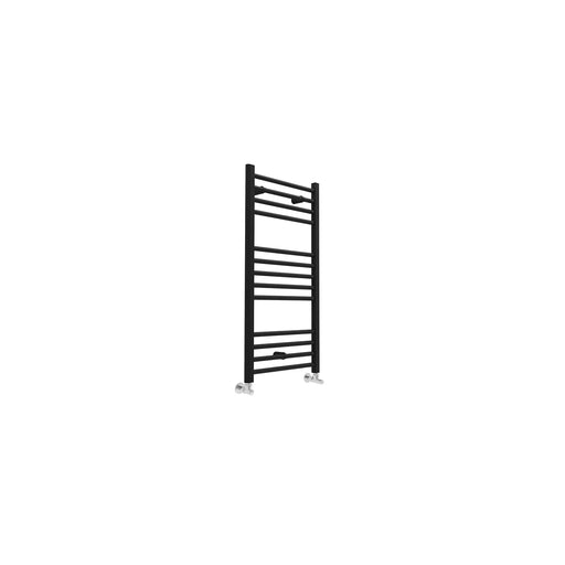 Pure Baths Lagoon Straight 1000 x 500mm Towel Warmer - Matt Black