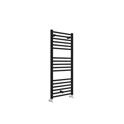 Pure Baths Lagoon Straight 1200 x 500mm Towel Warmer - Matt Black